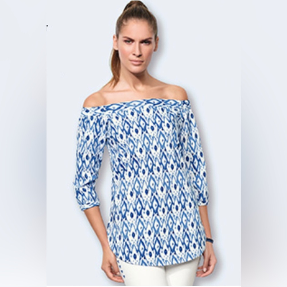 STEFFEN SCHRAUT stretch cotton blouse designed by Steffen Schrout Size S.